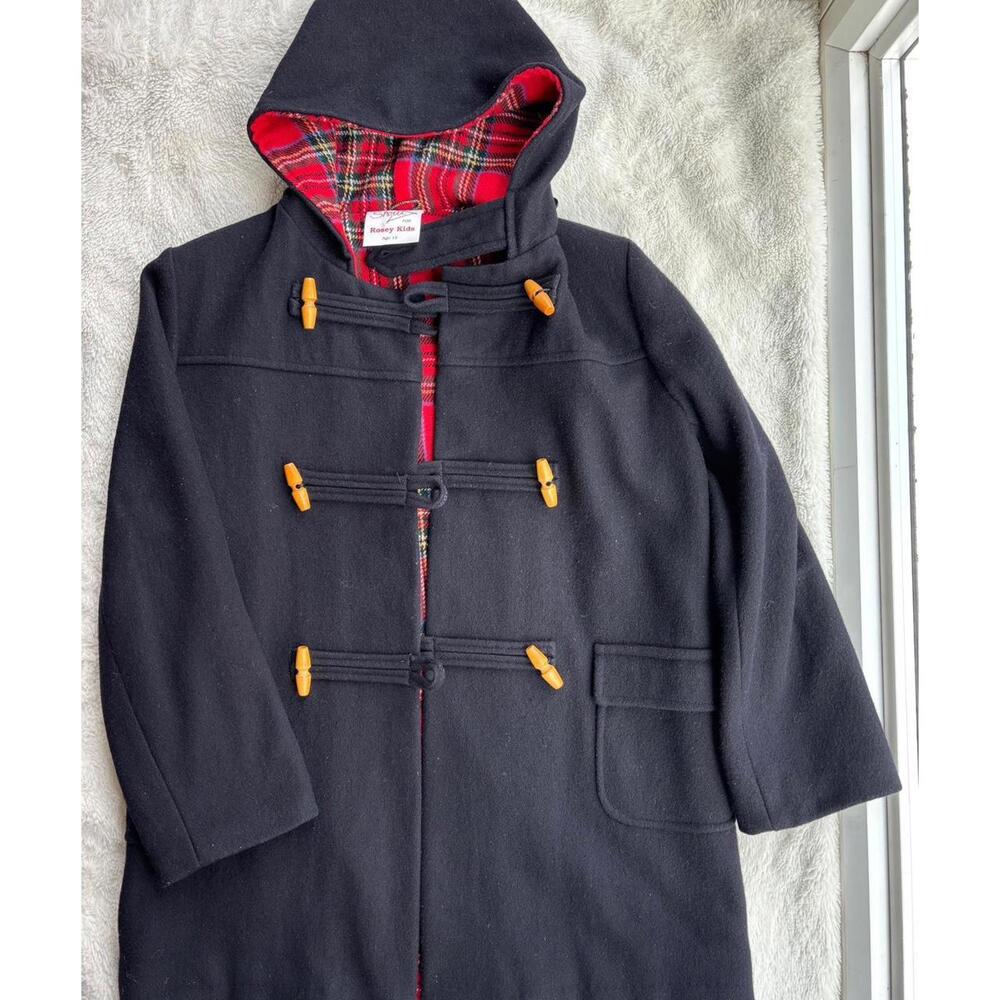 Vintage “Shout for Rosey Kids” Girls Toggle Pea Coat